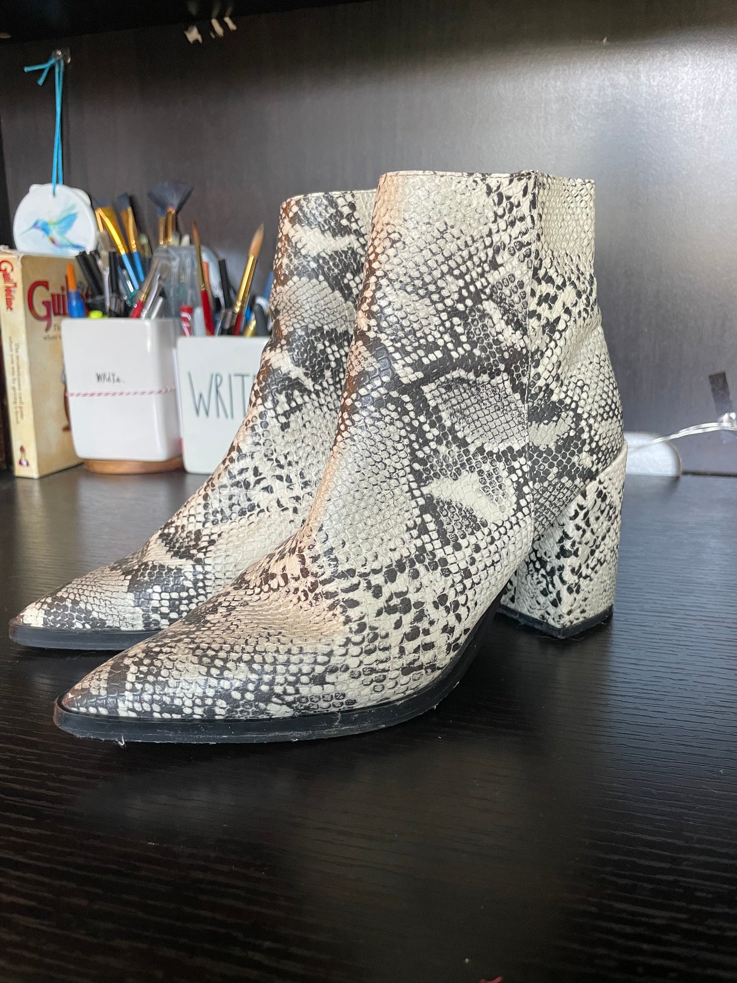 Snakeskin Booties