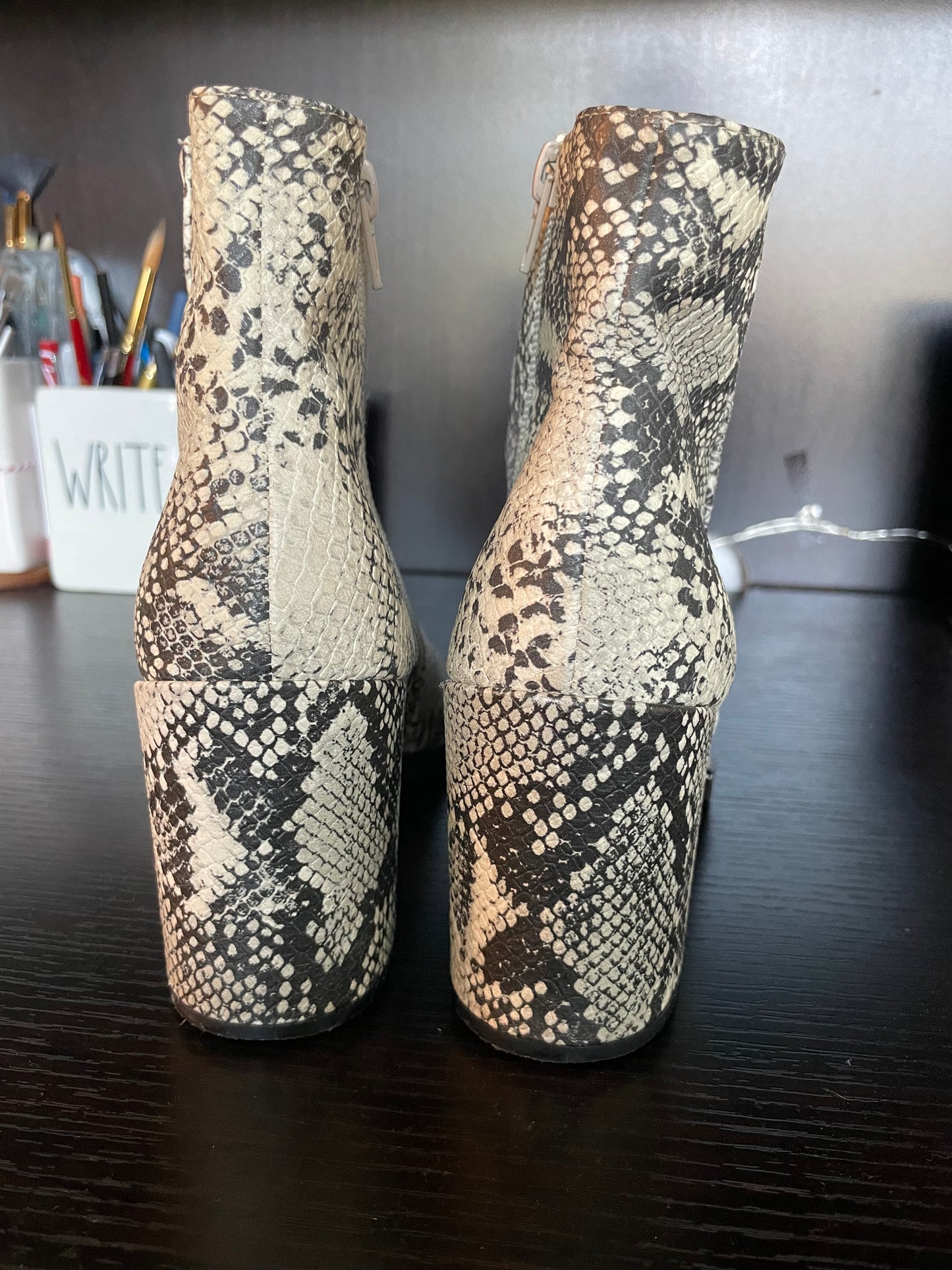 Snakeskin Booties