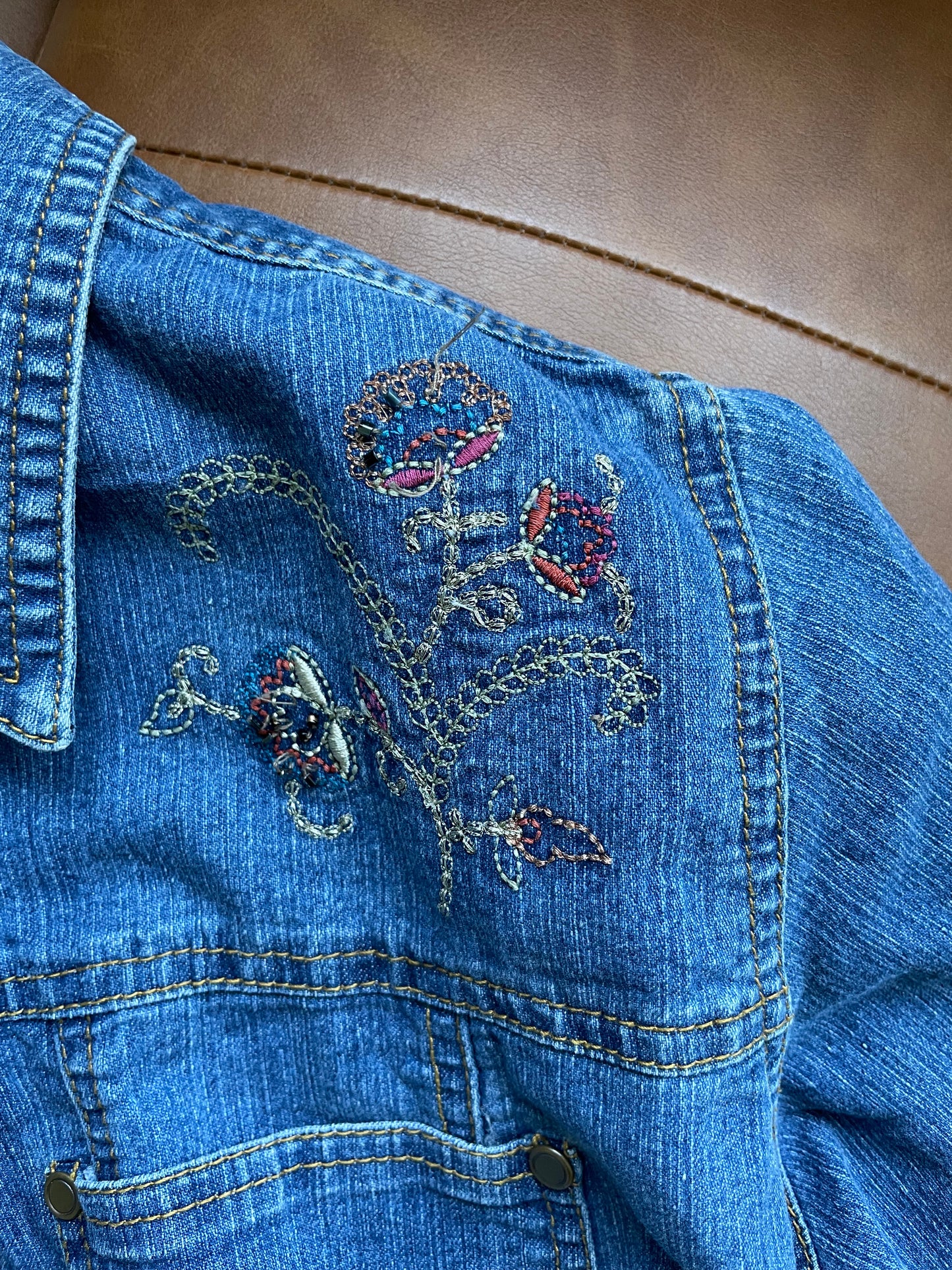 Erika Embroidered Denim Jacket